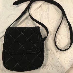 EUC Vera Bradley quilted Black crossbody